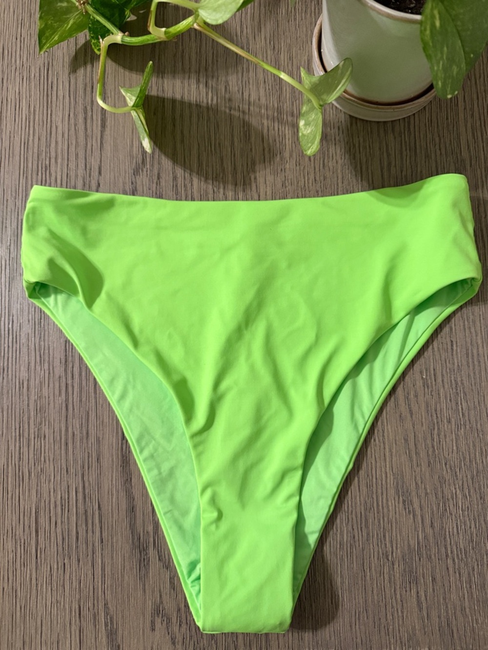 Neon Green Skims High-Waist Bikini Bottom - Women Swim